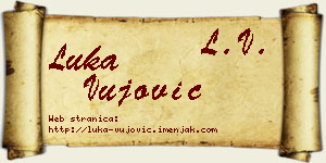 Luka Vujović vizit kartica